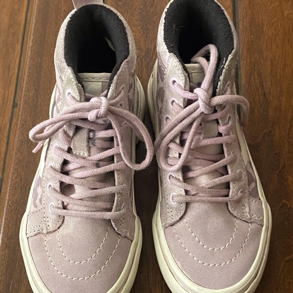 Toddler VANS Skate High Tops Purple Leopard - Picture 2 of 6